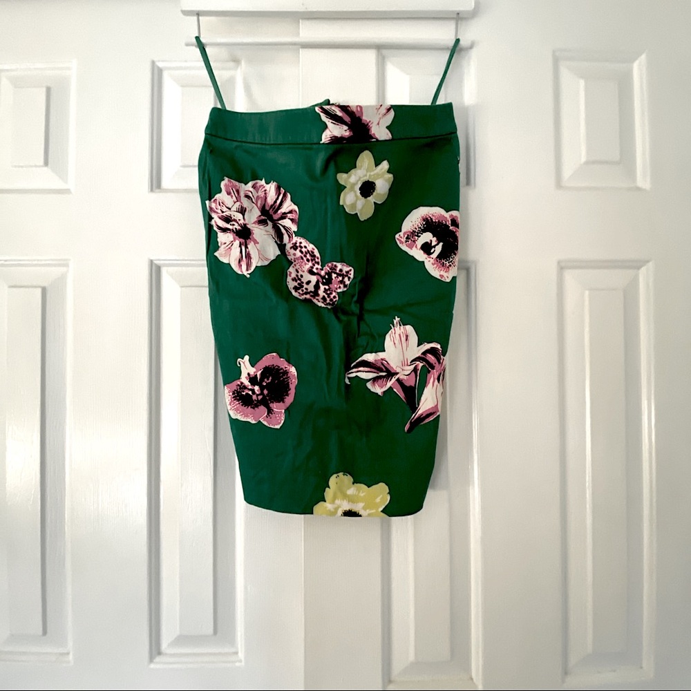 J Crew The Pencil Skirt Floral